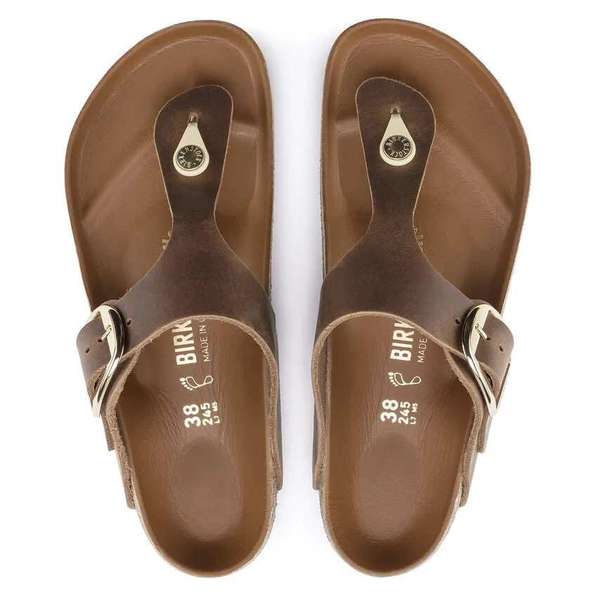 1018745 Gizeh Big Buckle Oiled Leather Cognac