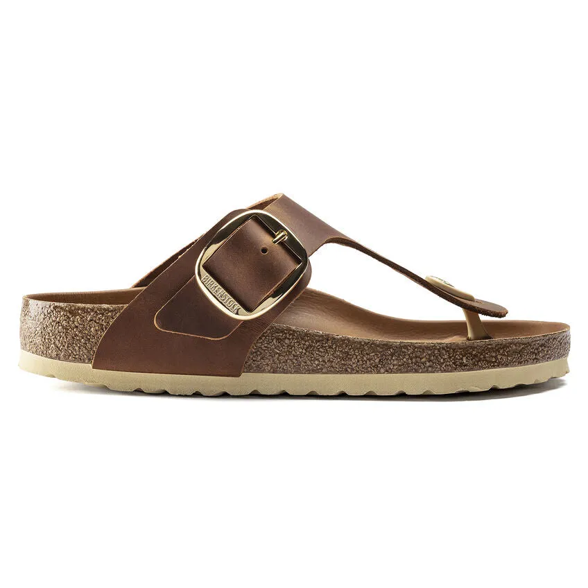 1018745 Gizeh Big Buckle Oiled Leather Cognac