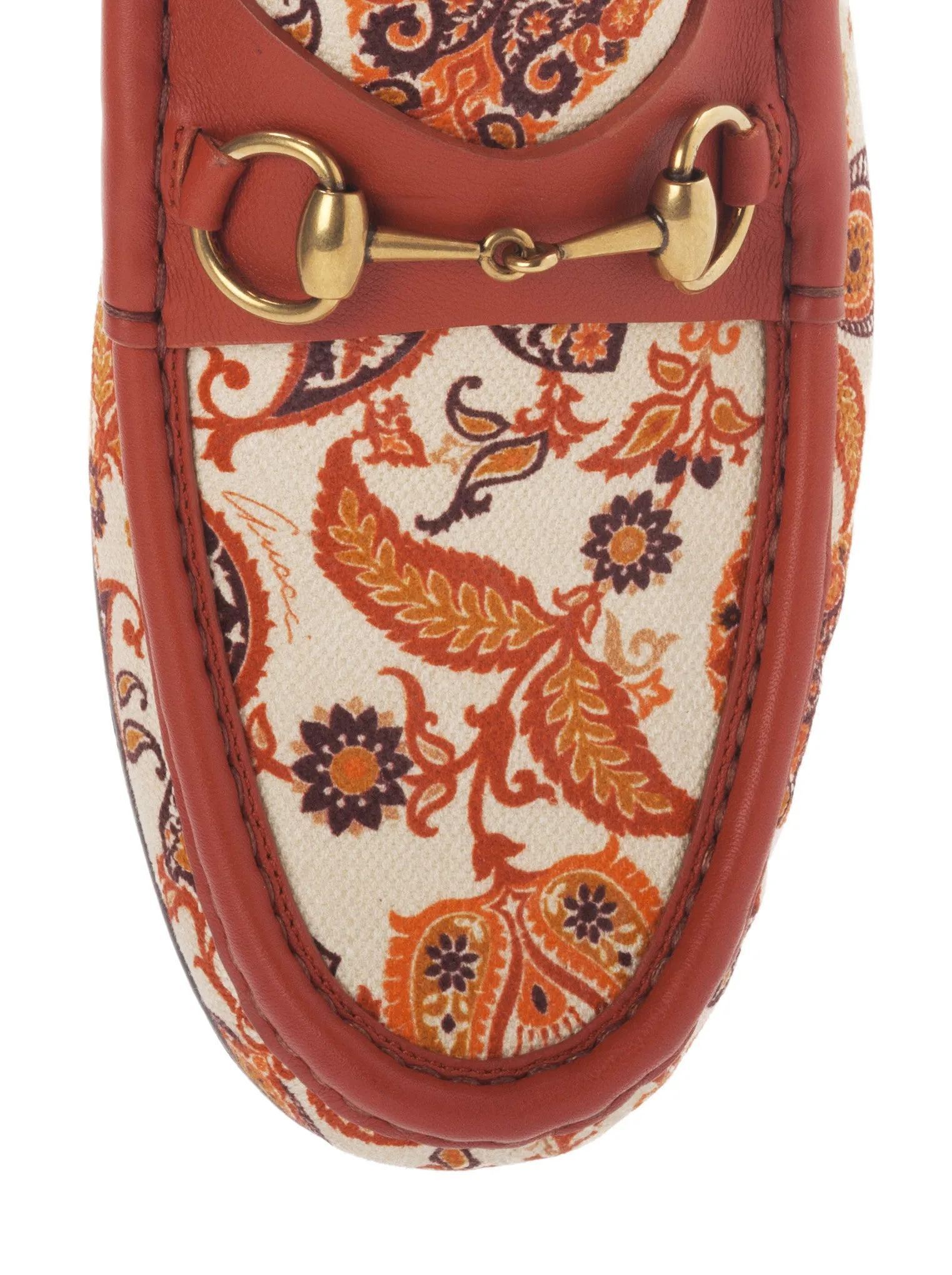 1953 Horsebit Loafer in Paisley Canvas - Orange