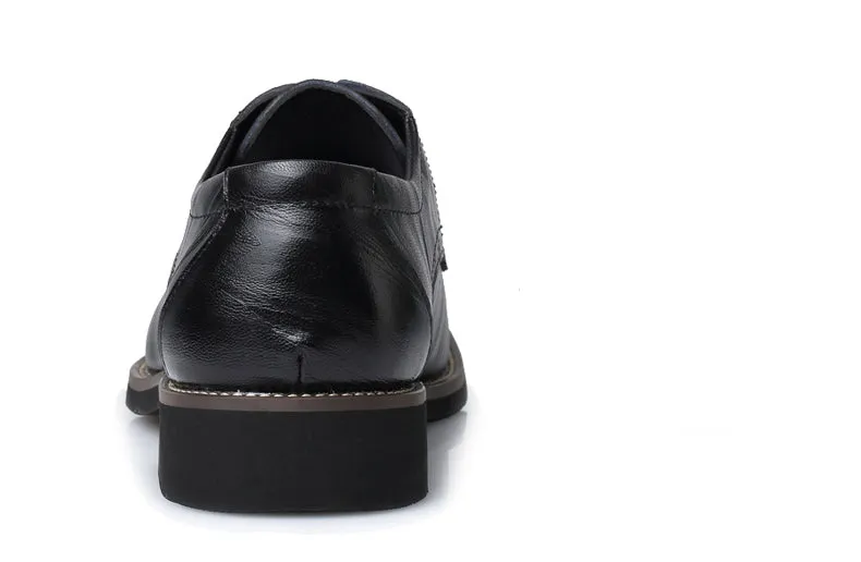 2017 New Men's Real Cowhide Leather Oxford Shoes Comfortable Insole Lacing Business Dress Shoes Man Wedding High Quality Shoes