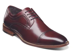 25066-601 I STACY ADAMS DICKINSON Cap Toe Oxford  SHOES I BURGANDY