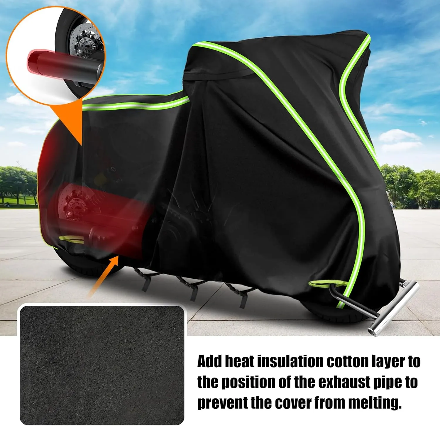 420D Waterproof Motorcycle Cover for Indian Scout,101 Scout,Scout Sixty,Scout Rogue,Scout Rogue Sixty,Scout Classic,Windproof Heavy Duty Outdoor Bike Cover