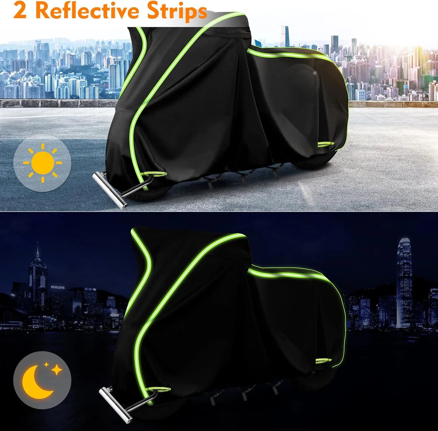 420D Waterproof Motorcycle Cover for Indian Scout,101 Scout,Scout Sixty,Scout Rogue,Scout Rogue Sixty,Scout Classic,Windproof Heavy Duty Outdoor Bike Cover