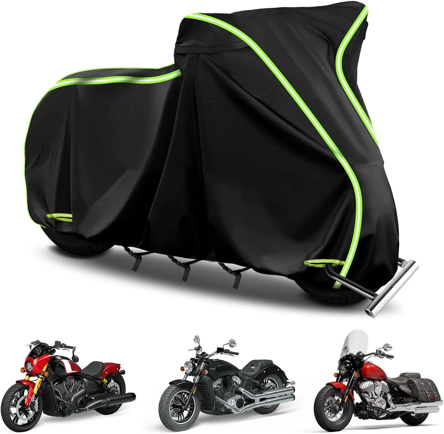 420D Waterproof Motorcycle Cover for Indian Scout,101 Scout,Scout Sixty,Scout Rogue,Scout Rogue Sixty,Scout Classic,Windproof Heavy Duty Outdoor Bike Cover