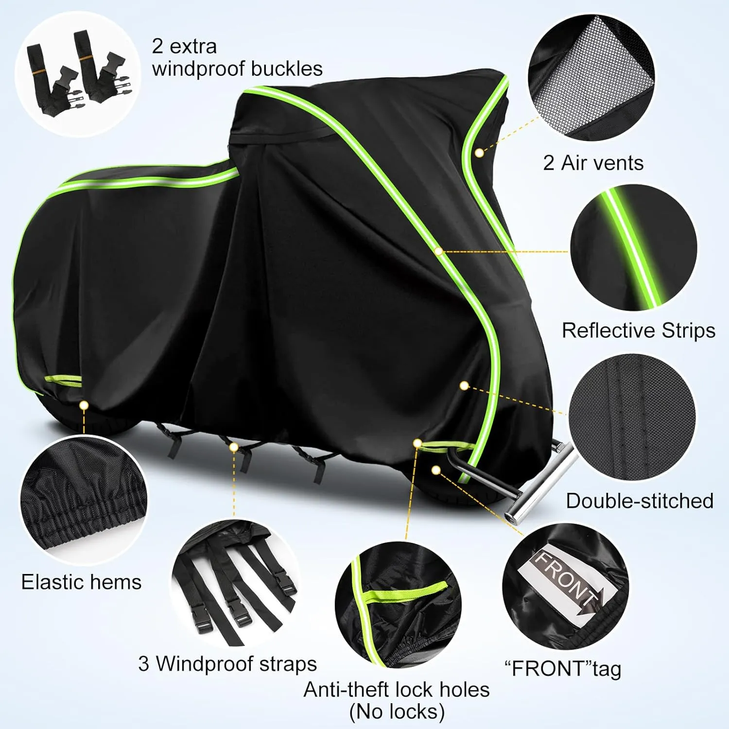 420D Waterproof Motorcycle Cover for Indian Scout,101 Scout,Scout Sixty,Scout Rogue,Scout Rogue Sixty,Scout Classic,Windproof Heavy Duty Outdoor Bike Cover