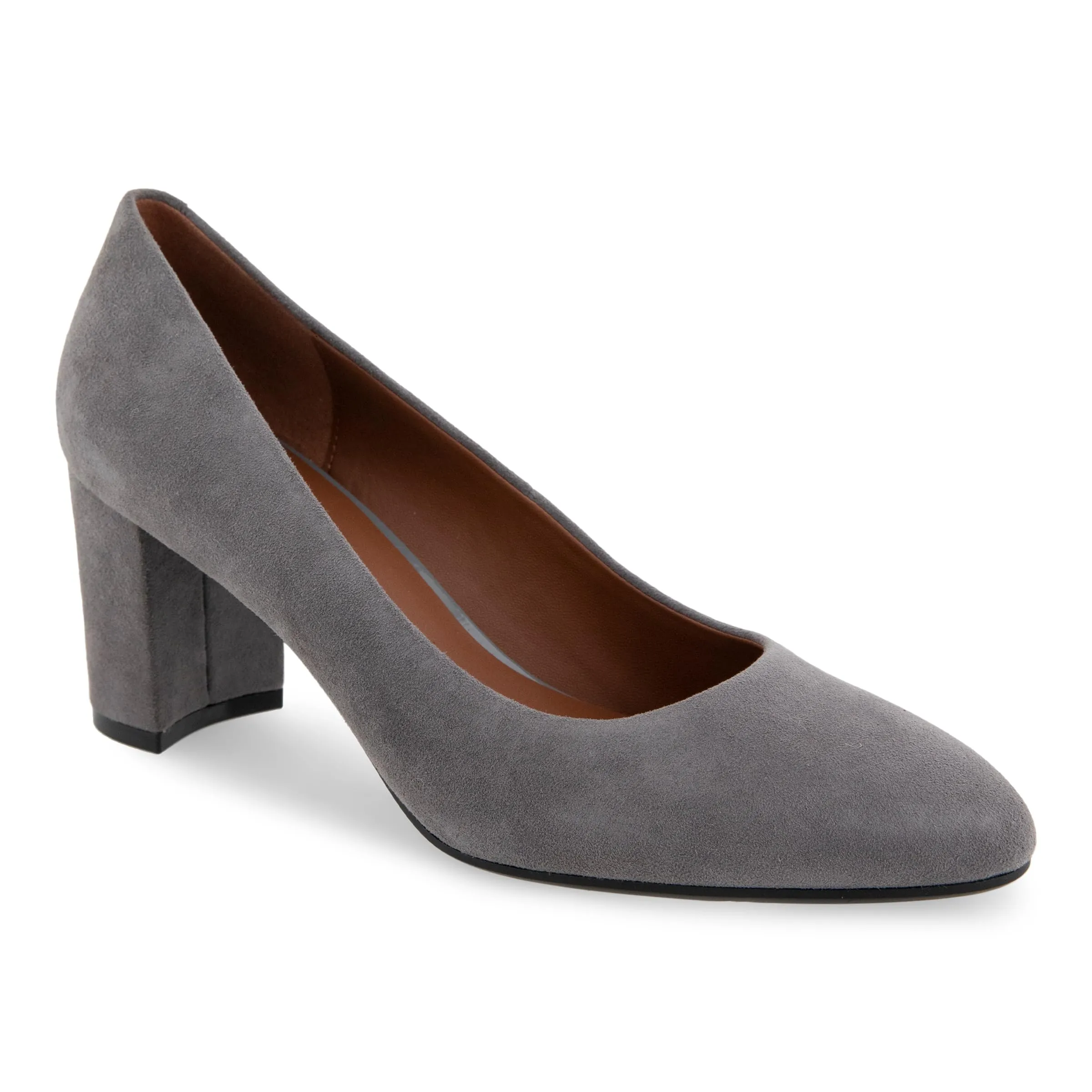 Aerosoles Women's Betsy Pump, Thunder Grey Suede, 11
