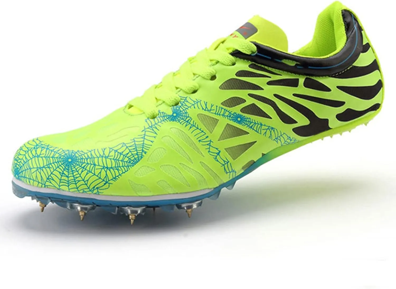 AIRFUL Mens Womens Boys Girls Spikes Athletics Racing Running Shoes Track and Field Sneaker Training Competition Dedicated Long Jump Athletics Shoes (Color : Green, Size : 8 Women/6.5 Men)