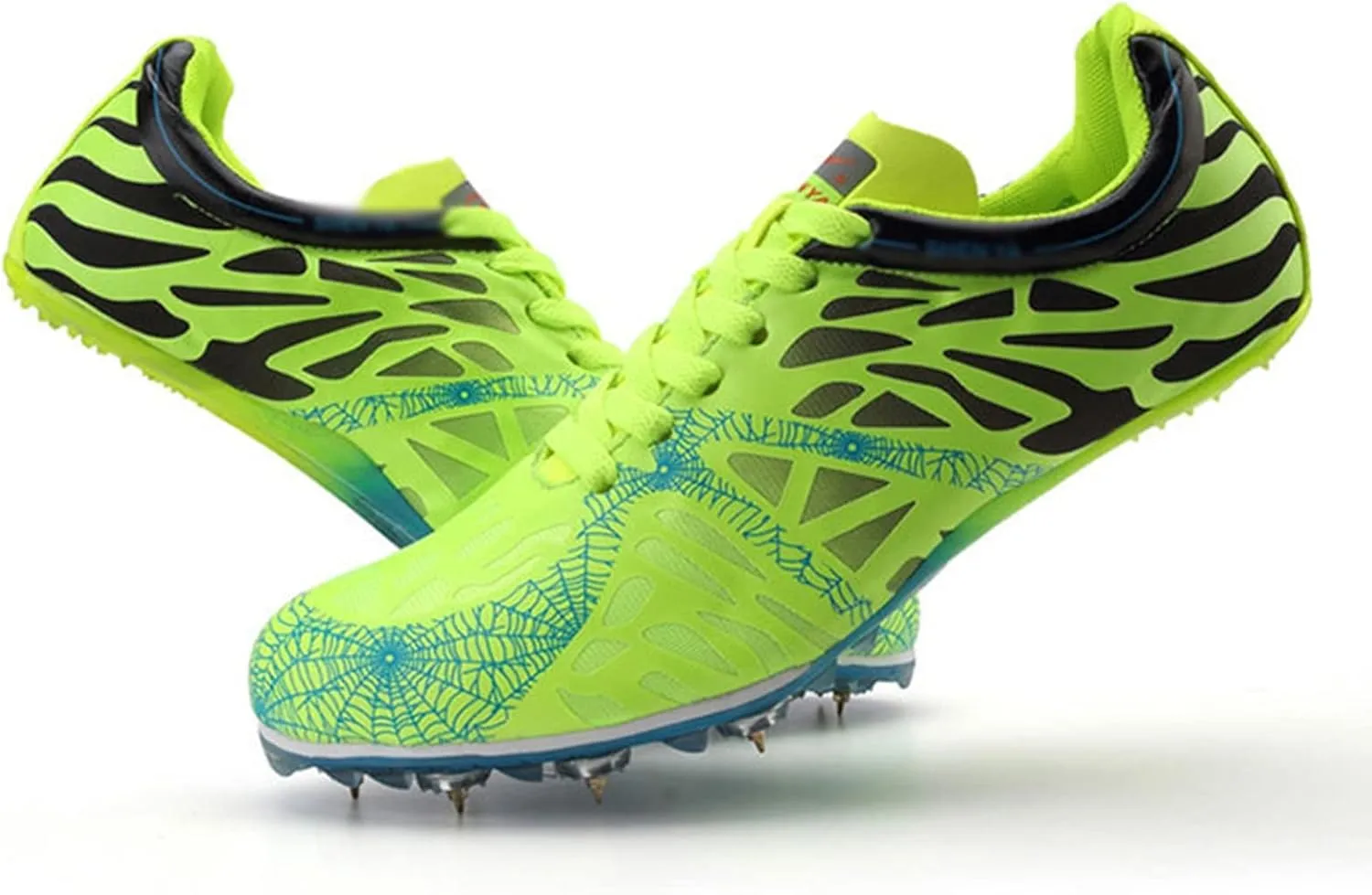 AIRFUL Mens Womens Boys Girls Spikes Athletics Racing Running Shoes Track and Field Sneaker Training Competition Dedicated Long Jump Athletics Shoes (Color : Green, Size : 8 Women/6.5 Men)