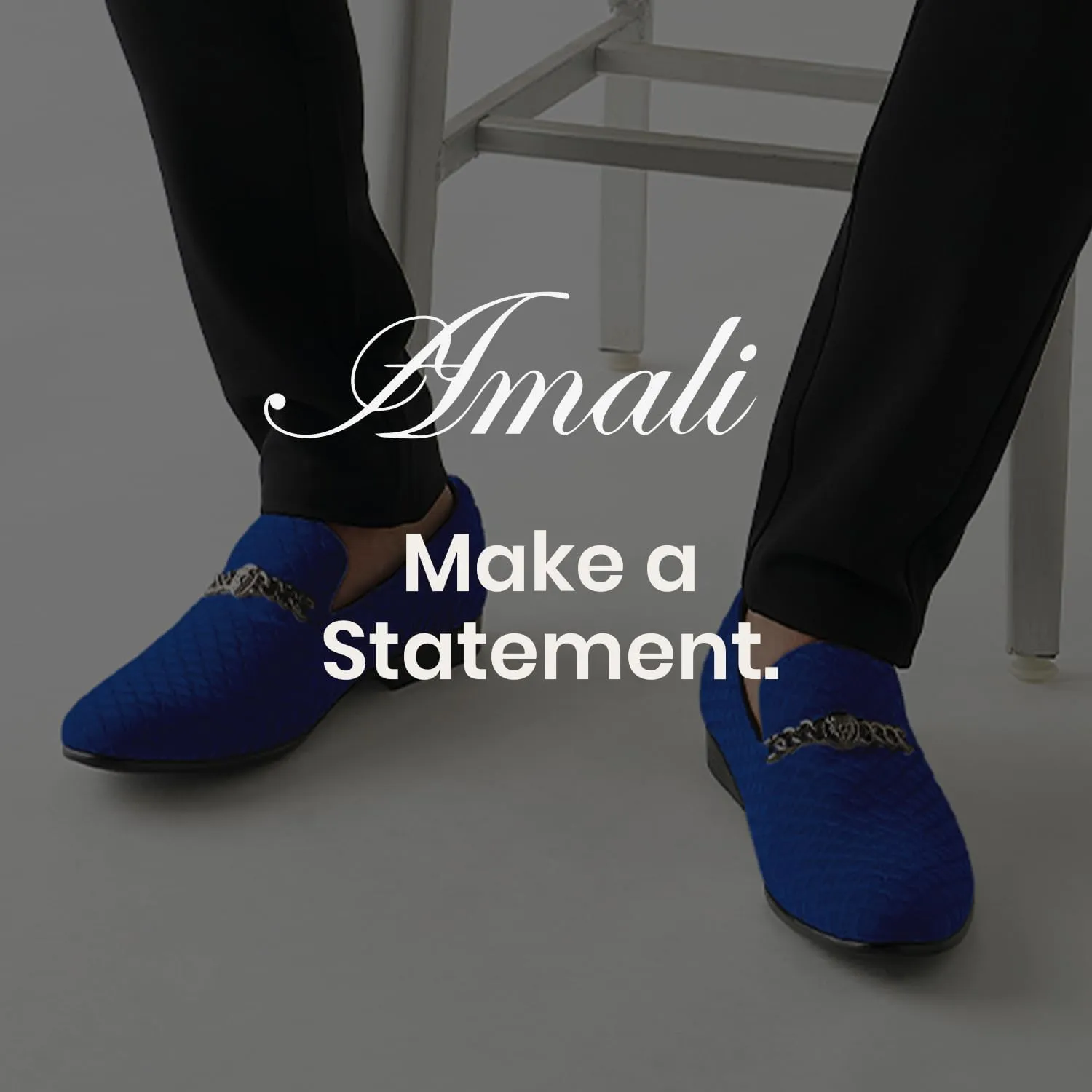 Amali Velvet Slip-On Dress Loafers for Men with Lion Head Piece, Men's Formal Smoking Tuxedo Slippers, Loafer Shoes with Metal Chain Detail