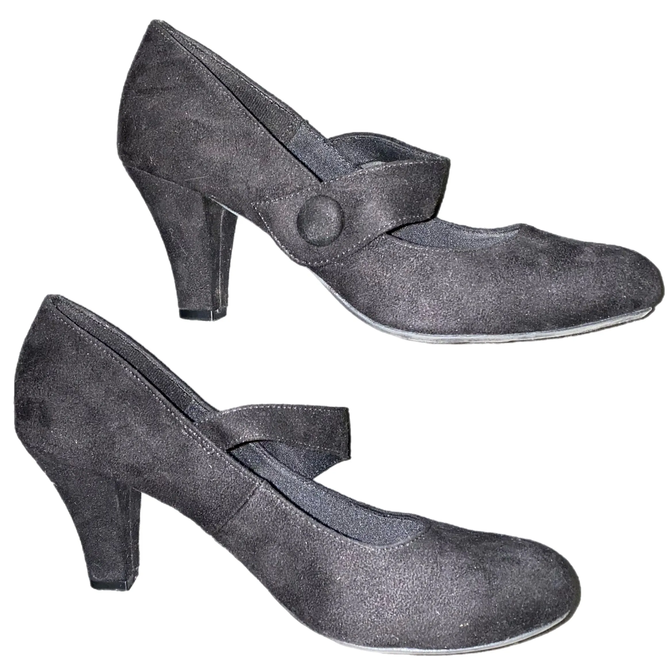 American Eagle Women's Mary Jane Pump Black Suede Size 8