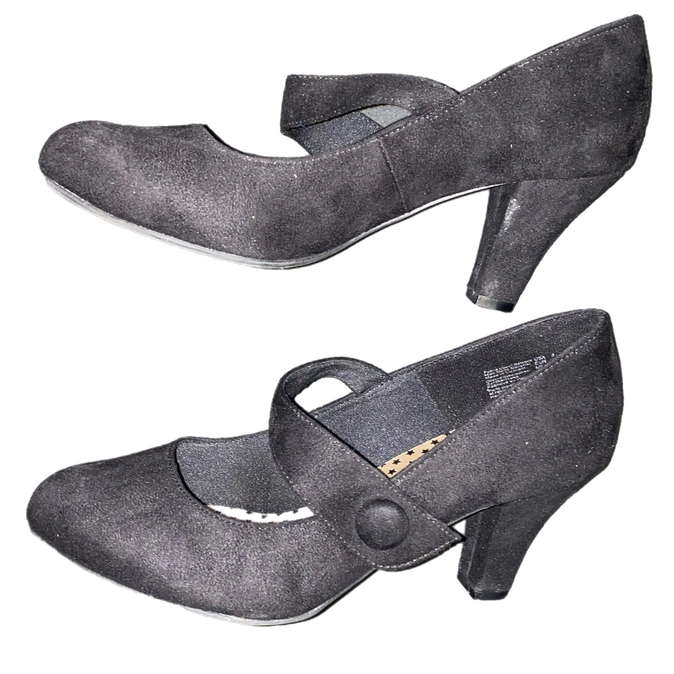American Eagle Women's Mary Jane Pump Black Suede Size 8
