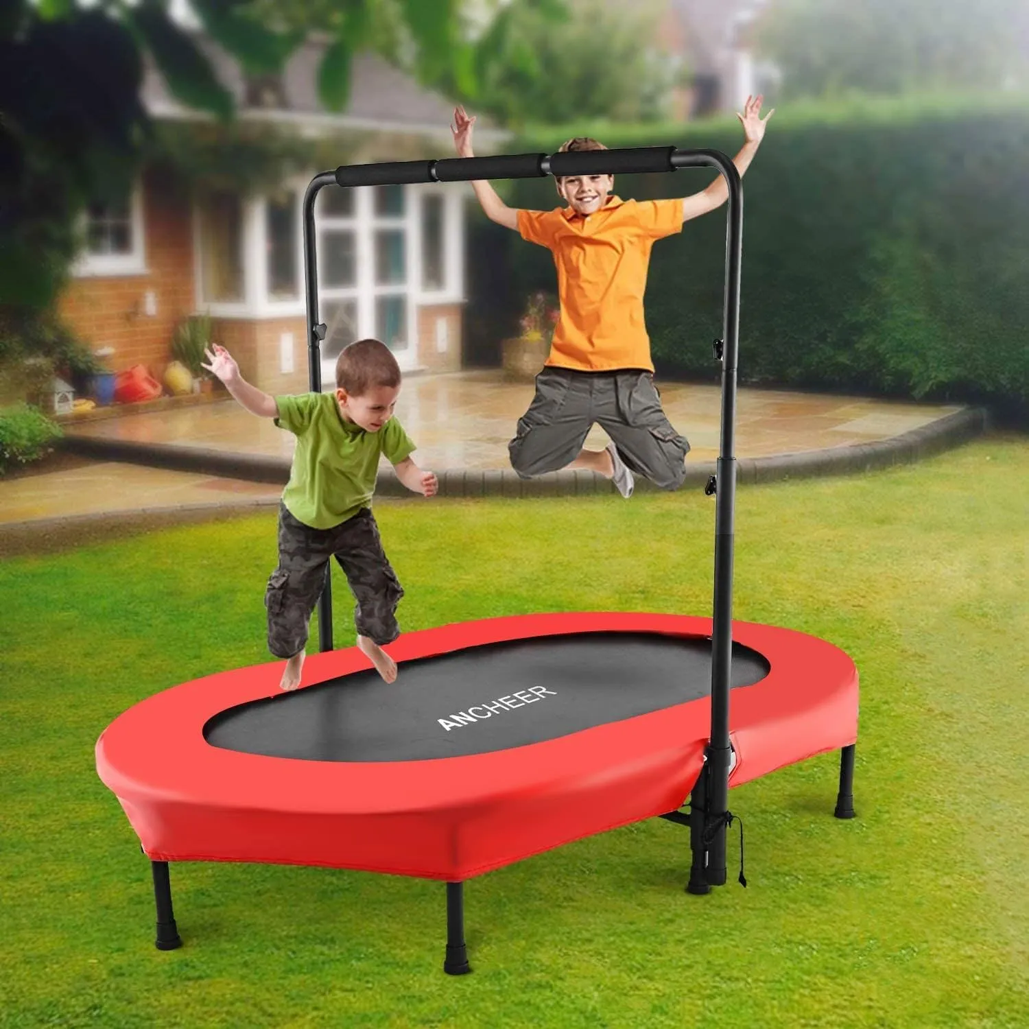 ANCHEER Trampoline for Kids, Toddler Trampoline with Handle, Child Small Rebounder for Indoor and Outdoor Use, 220 lbs Weight Capacity