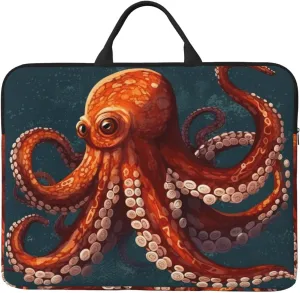 Animal Octopus Laptop Case Sleeve 14" Laptop Bag Shockproof Computer Carrying Cover Protective Notebook Case