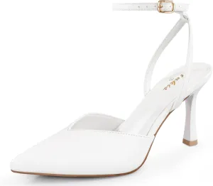 Ankis Slingback Heels for Women Closed Toe Women's Pumps Kitten Heel Wedding Party Casual Dress Shoes