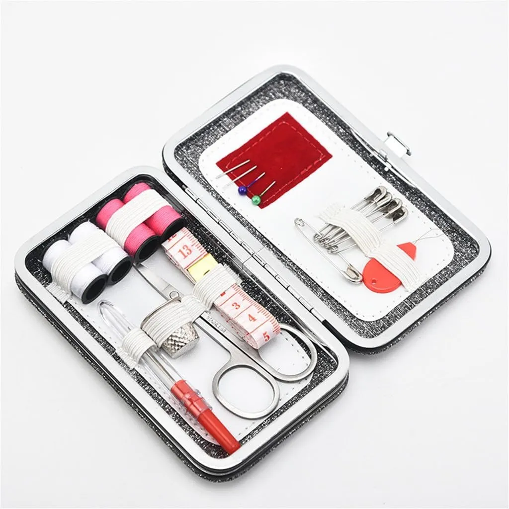 ASWRTYJO Portable Home Sewing Bag Multifunctional Travel Sewing Kit 18 Pieces Sewing Repair Kit(E)