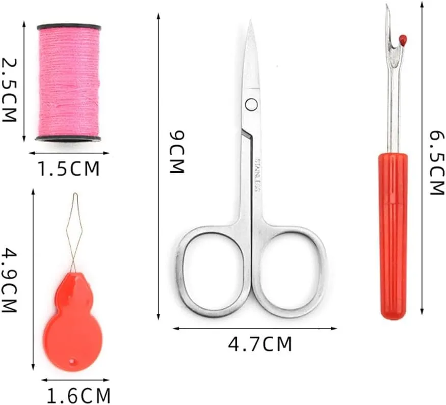 ASWRTYJO Portable Home Sewing Bag Multifunctional Travel Sewing Kit 18 Pieces Sewing Repair Kit(E)