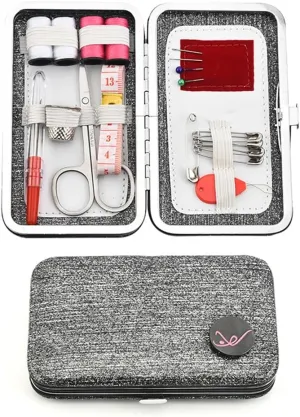 ASWRTYJO Portable Home Sewing Bag Multifunctional Travel Sewing Kit 18 Pieces Sewing Repair Kit(E)
