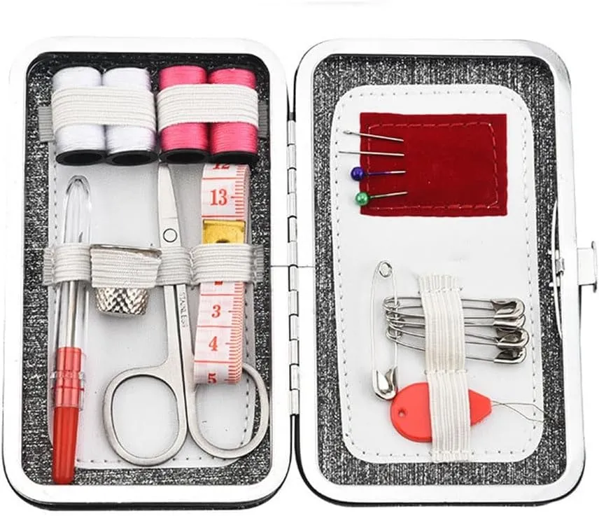 ASWRTYJO Portable Home Sewing Bag Multifunctional Travel Sewing Kit 18 Pieces Sewing Repair Kit(E)
