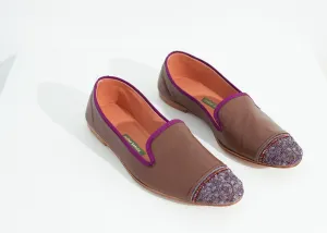 Bargain Loafer Premium finish Rose/Aubergine in Cap Toe Bizi