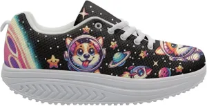 Bigcardesigns Fashion Fitness Walking Sneaker Casual Women Wedge Platform Shoes