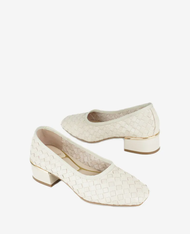 Birdie Woven Leather Pump