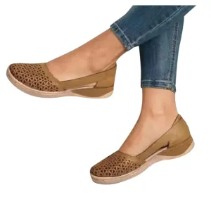 Black Sandals Women Dressy, Women's Walking Sandal Closed Toe Round Toe Hollowed Out Thick Sole Breathable Beach Sandals