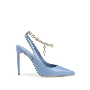 Blue Leather Pump