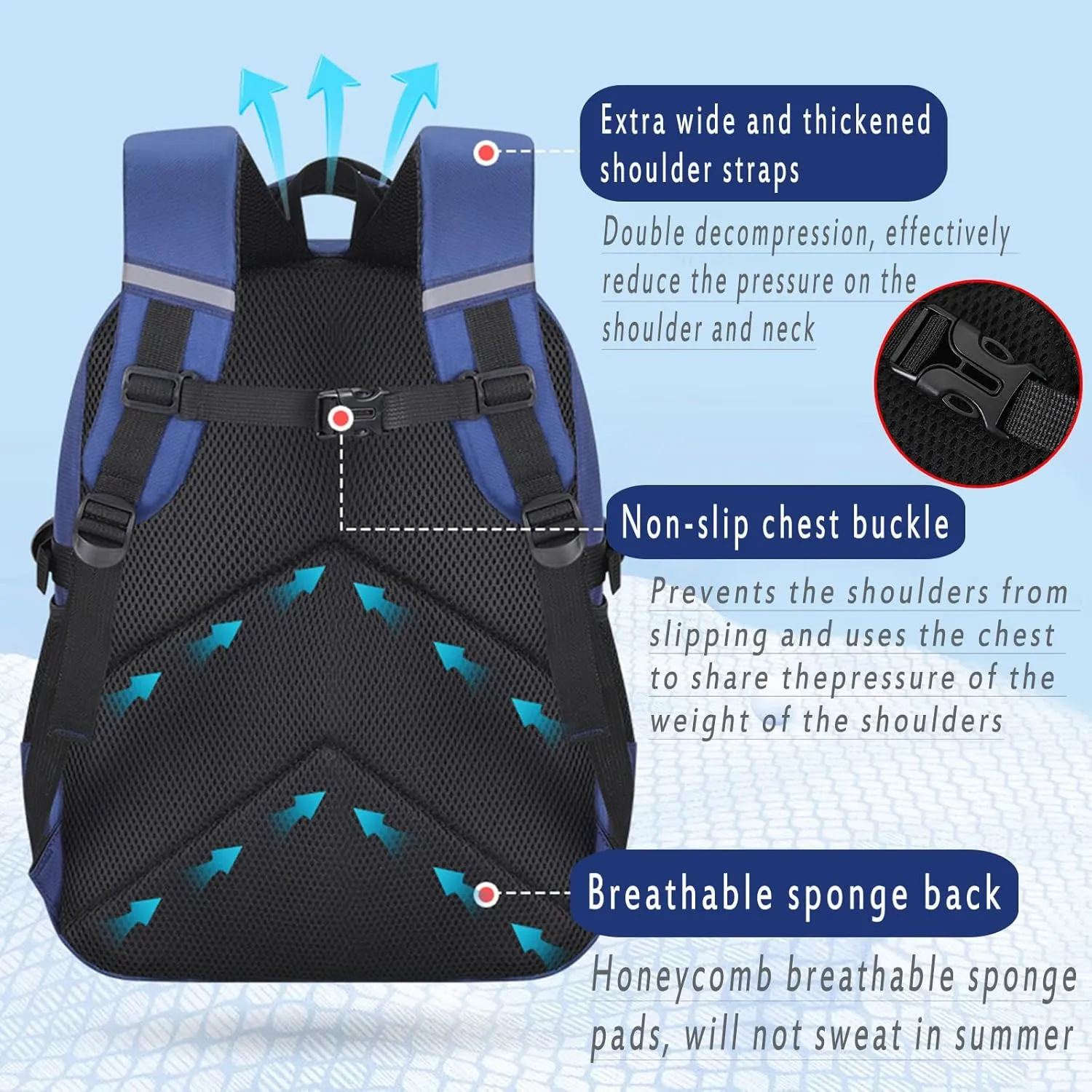 Boy Backpack, Backpack for Boys, Cute Kid Backpack, Waterproof Lightweight Schoolbag Backpack with Lunch Bag and Pencil Case, Black(3 PCS Set)