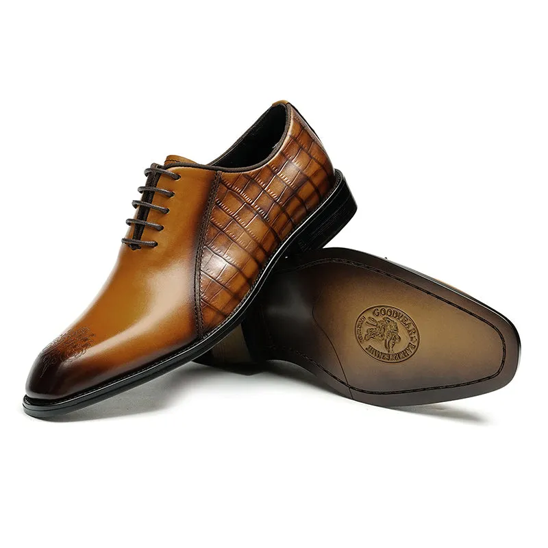 Calfskin Oxford Shoes for Men Pointed Toe