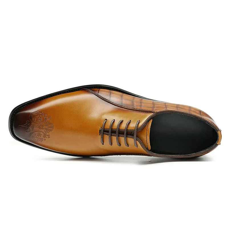 Calfskin Oxford Shoes for Men Pointed Toe