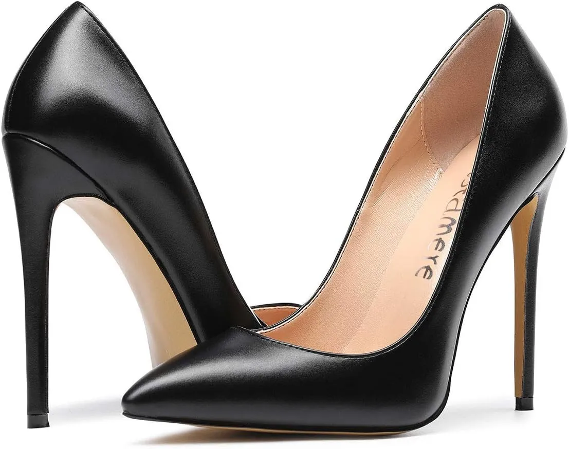 Castamere Womens High Heel Pumps Slip-on Pointy-Toe Elegant Stilettos Shoes 4.7Inch Heels Basic Pump