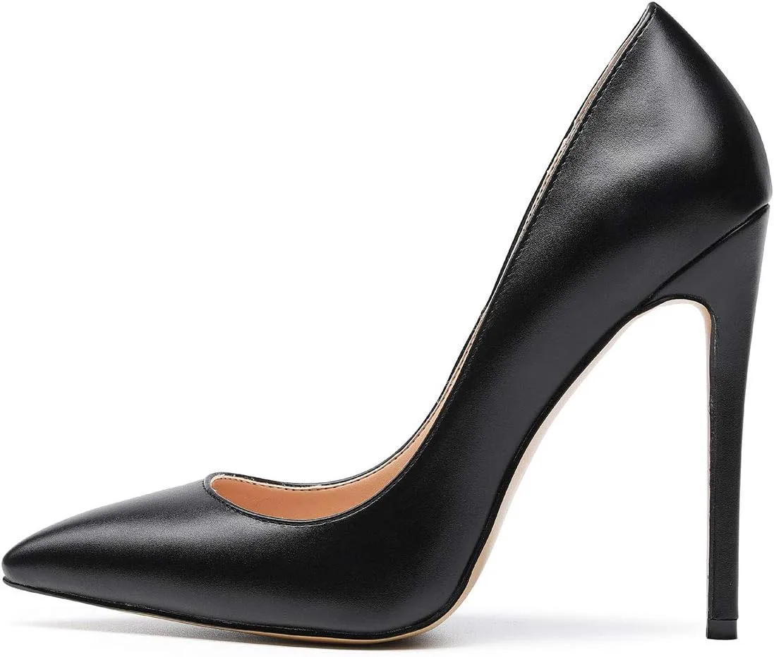 Castamere Womens High Heel Pumps Slip-on Pointy-Toe Elegant Stilettos Shoes 4.7Inch Heels Basic Pump