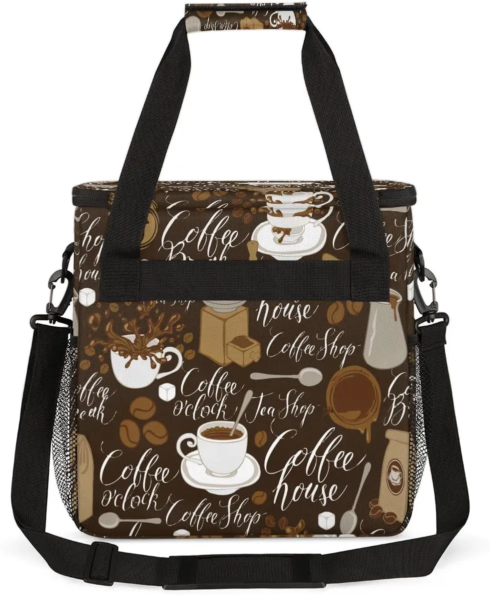 cfpolar Coffee House Coffee Maker Storage Bag, Travel Coffee Maker Carrying Storage Tote Bag Compatible with K-Mini or K-Mini Plus, Dustproof Tote Bag with Shoulder Strap for Women Men