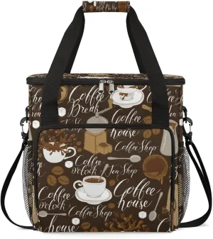 cfpolar Coffee House Coffee Maker Storage Bag, Travel Coffee Maker Carrying Storage Tote Bag Compatible with K-Mini or K-Mini Plus, Dustproof Tote Bag with Shoulder Strap for Women Men