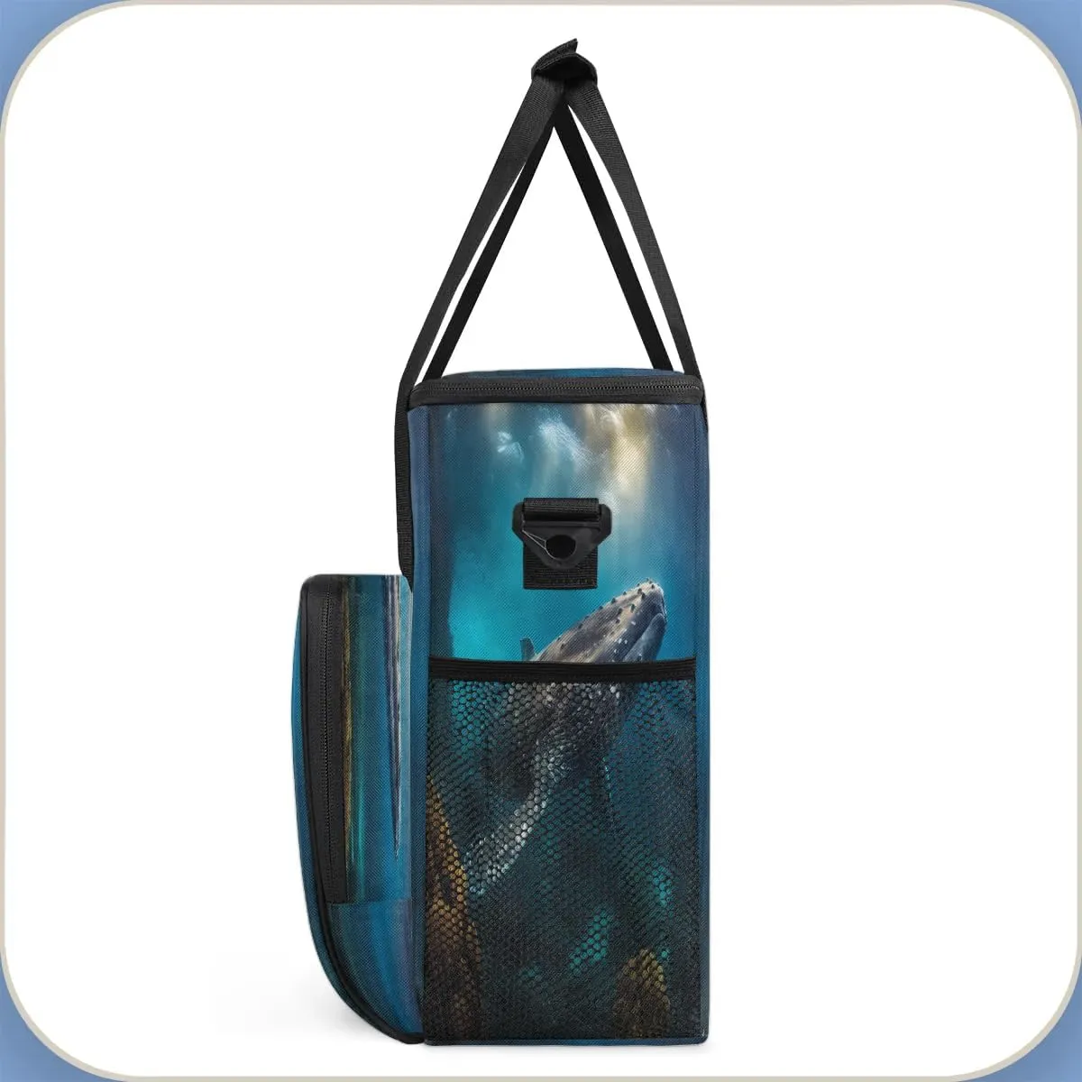cfpolar Whale Of Reefs Islands Coffee Maker Storage Bag, Travel Coffee Maker Carrying Storage Tote Bag Compatible with K-Mini or K-Mini Plus, Dustproof Tote Bag with Shoulder Strap for Women Men