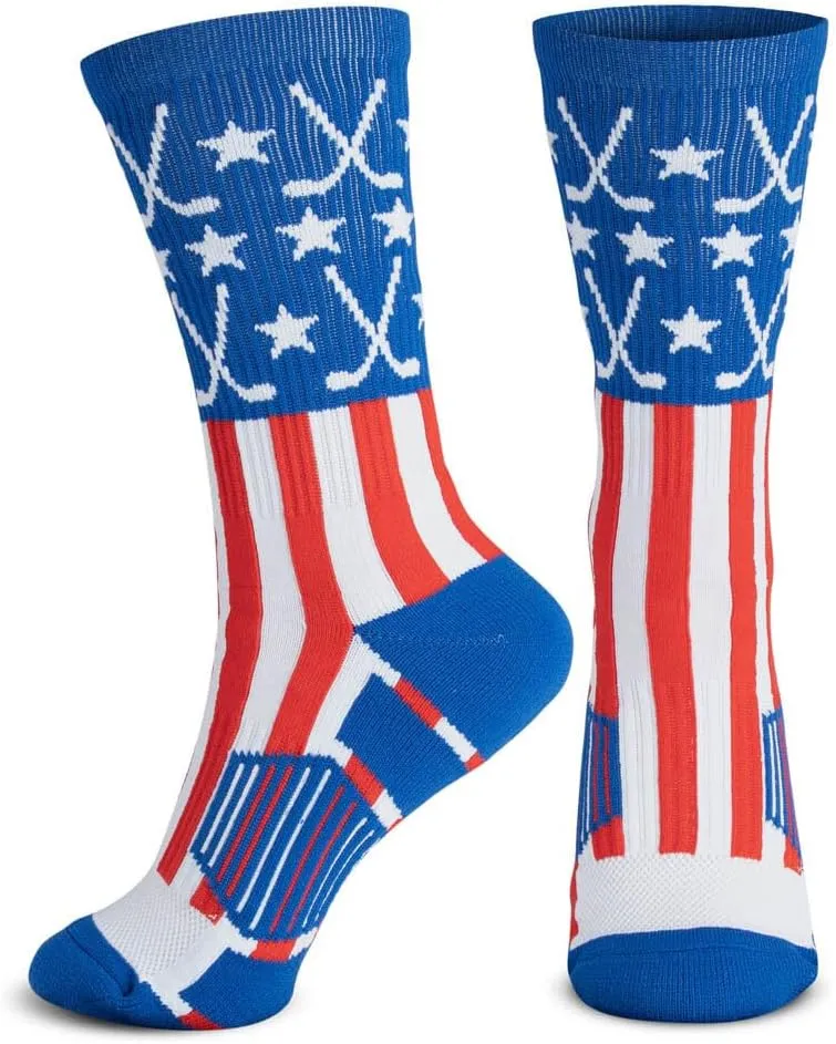 ChalkTalkSPORTS Hockey Performance Crew Socks - Multiple Designs & Colors - Youth & Adult - Hockey Mid-Calf Socks Packs