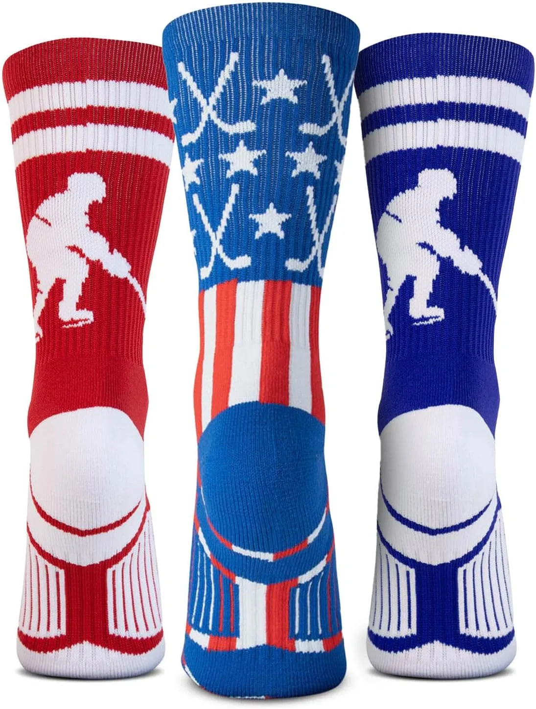 ChalkTalkSPORTS Hockey Performance Crew Socks - Multiple Designs & Colors - Youth & Adult - Hockey Mid-Calf Socks Packs
