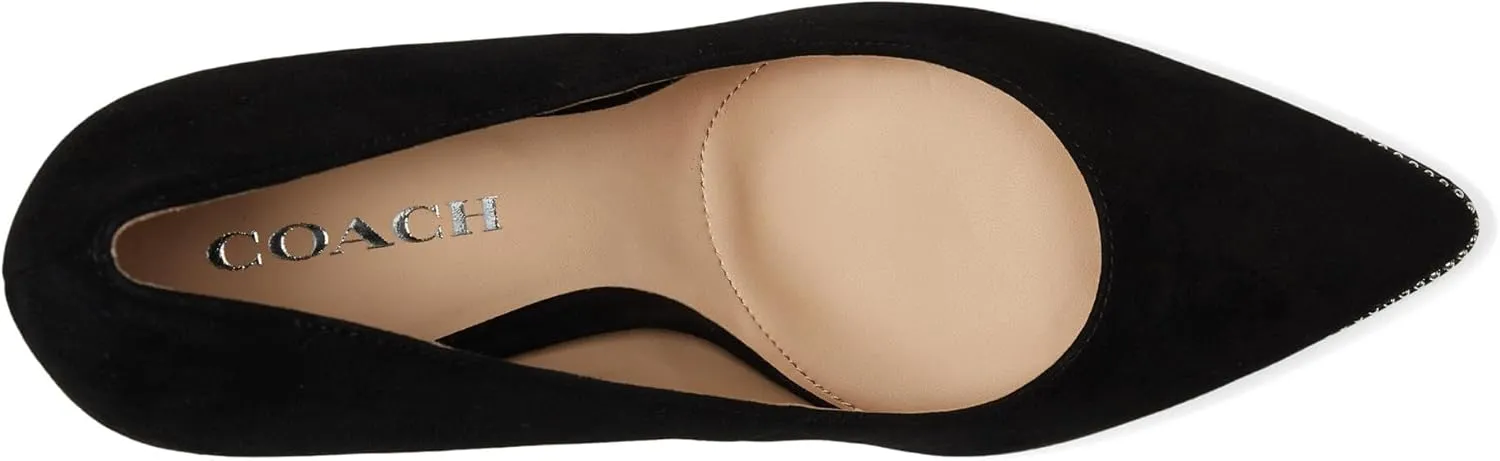 Coach Women's Samantha Pump, Suede Black, 9.5