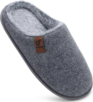COFACE Unisex Mens Womens Cozy Memory Foam Scuff Slippers Casual Slip On Warm House Shoes Indoor/Outdoor Sandal Slippers With Arch Support Rubber Sole Size 4-15