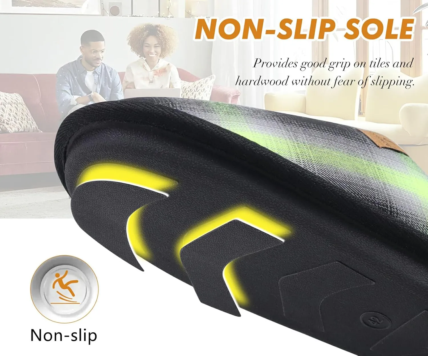 COFACE Unisex Mens Womens Cozy Memory Foam Scuff Slippers Casual Slip On Warm House Shoes Indoor/Outdoor Sandal Slippers With Arch Support Rubber Sole Size 4-15