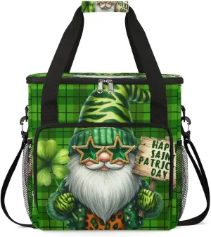 Coffee Maker Carring Bag Cool St. Patrick's Day Gnome Travel Carrying Storage Tote Bag Compatible with Keurig K-Mini or K-Mini Plus Portable Single Serve Coffee Brewer Case with Pockets for K-cup Pods