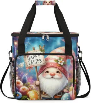 Coffee Maker Carring Bag Cute Easter Gnomes Travel Carrying Storage Tote Bag Compatible with Keurig K-Mini or K-Mini Plus Portable Single Serve Coffee Brewer Case with Pockets for K-cup Pods