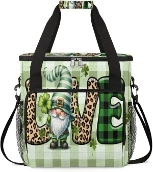 Coffee Maker Carring Bag Dwarf St. Patrick's Day Travel Carrying Storage Tote Bag Compatible with Keurig K-Mini or K-Mini Plus Portable Single Serve Coffee Brewer Case with Pockets for K-cup Pods