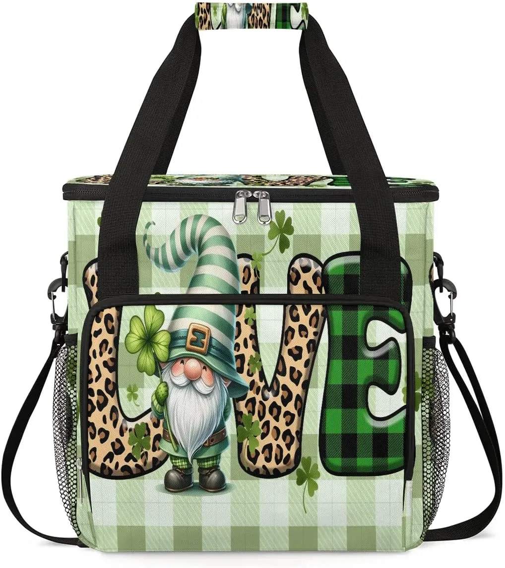 Coffee Maker Carring Bag Dwarf St. Patrick's Day Travel Carrying Storage Tote Bag Compatible with Keurig K-Mini or K-Mini Plus Portable Single Serve Coffee Brewer Case with Pockets for K-cup Pods