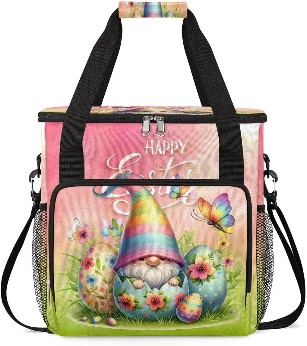 Coffee Maker Carring Bag Gnome Holiday Easter Travel Carrying Storage Tote Bag Compatible with Keurig K-Mini or K-Mini Plus Portable Single Serve Coffee Brewer Case with Pockets for K-cup Pods
