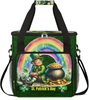 Coffee Maker Carring Bag St. Patrick's Day Man Travel Carrying Storage Tote Bag Compatible with Keurig K-Mini or K-Mini Plus Portable Single Serve Coffee Brewer Case with Pockets for K-cup Pods