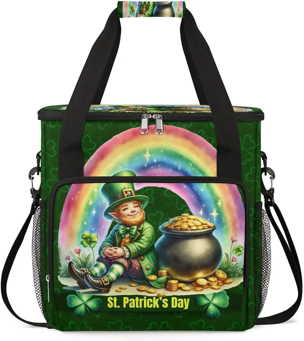 Coffee Maker Carring Bag St. Patrick's Day Man Travel Carrying Storage Tote Bag Compatible with Keurig K-Mini or K-Mini Plus Portable Single Serve Coffee Brewer Case with Pockets for K-cup Pods