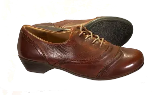 COMFORTIVA Women's •Reddell•  Brogue Oxford 10M Brown Multi Leather