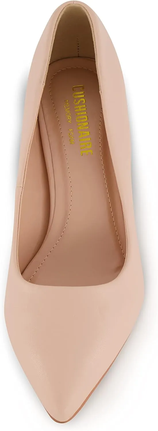 CUSHIONAIRE Women's Preston Dress Pump  Memory Foam, Wide Widths Available