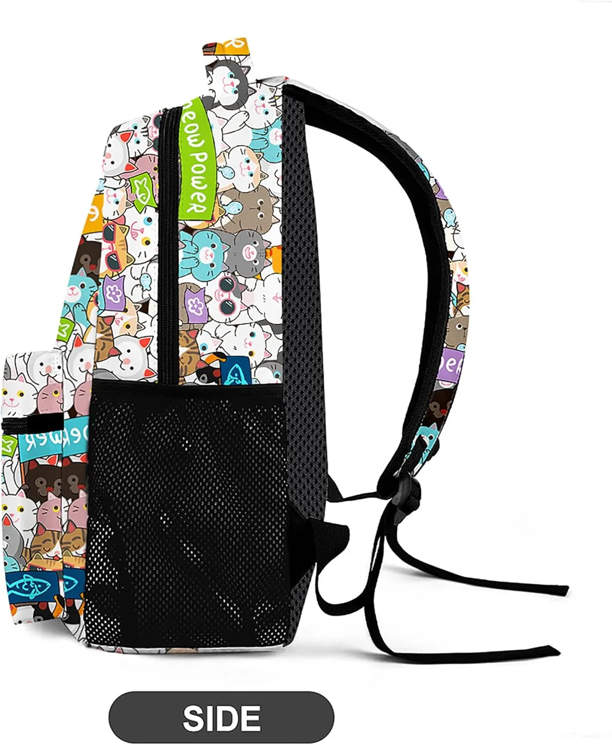 Cute Cat Backpack, Lightweight Durable Laptop Bag 3D Printed Daypack with Multiple Pockets, Stylish Shoulders Backpack(Cute Cat)